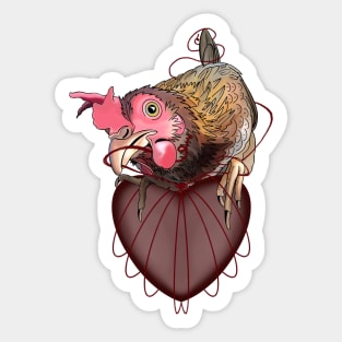 Chicken’s got your Heartstrings Sticker